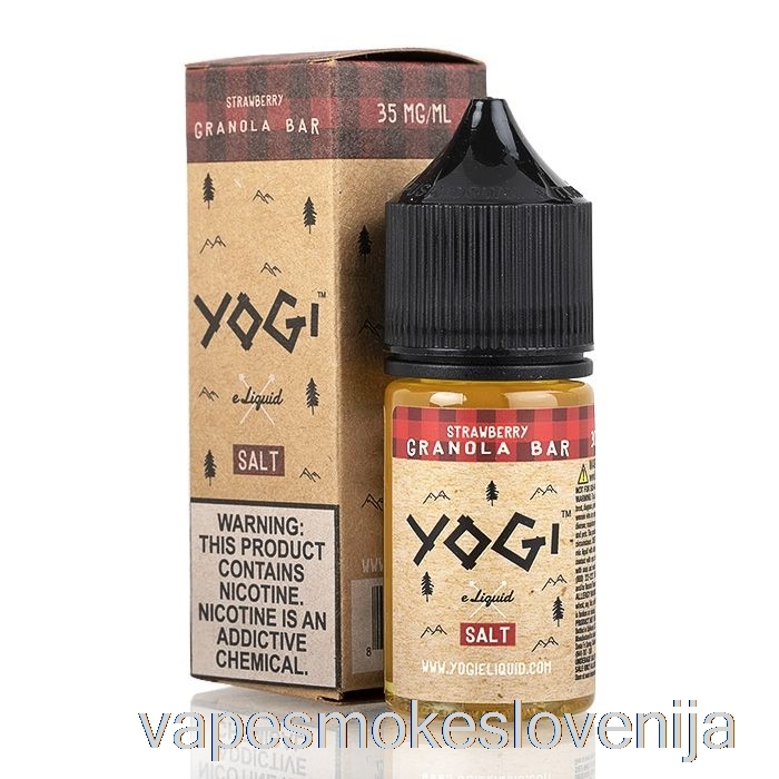 Vape Slovenija Jagodna Granola Ploščica - Yogi Soli E-tekočina - 30ml 35mg